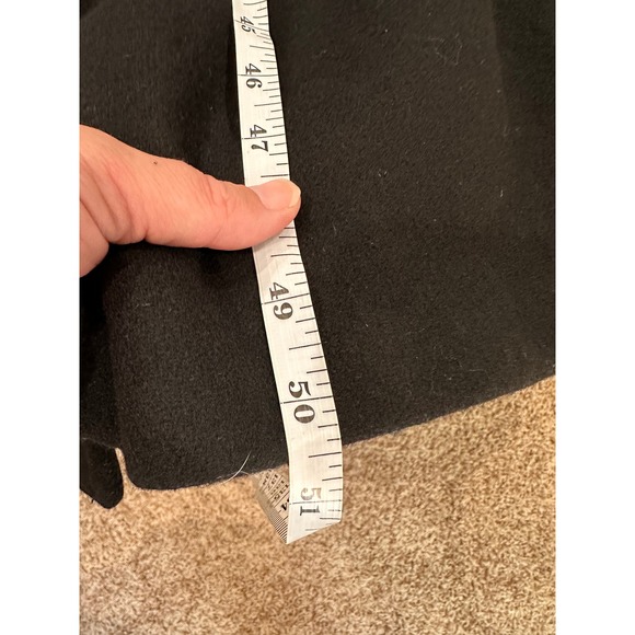 Hunters Run Womens Wool Blend Long Trench Coat Black Vintage Union Made USA - Picture 10 of 10